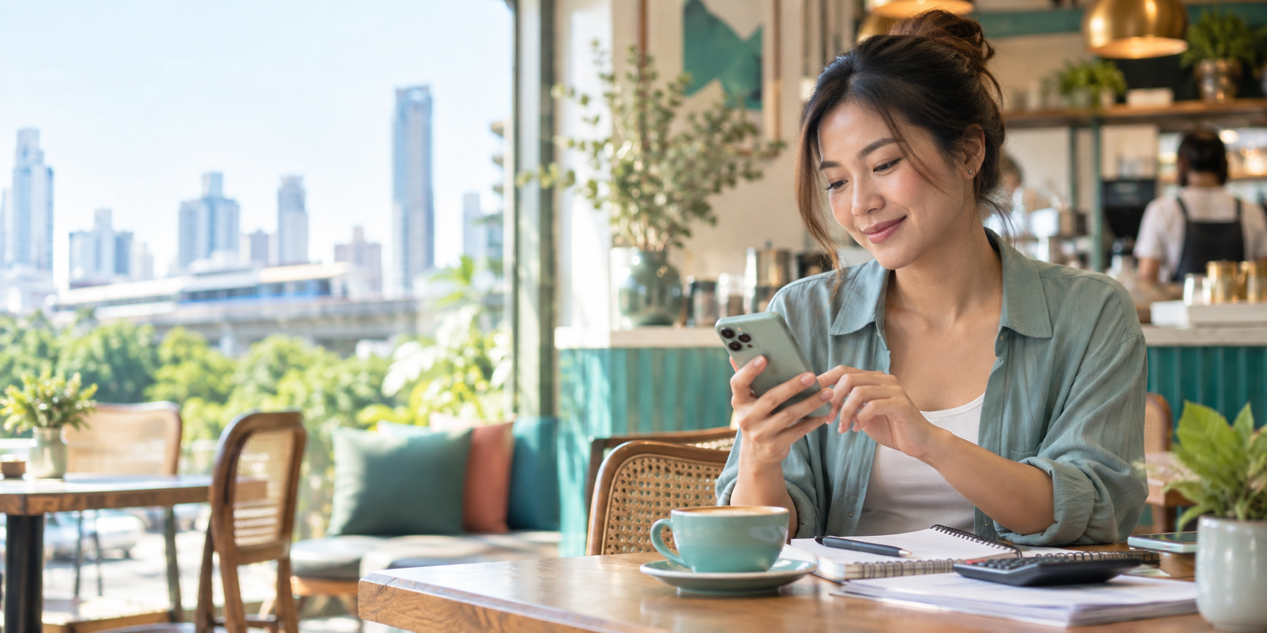 Thai entrepreneur planning her finances